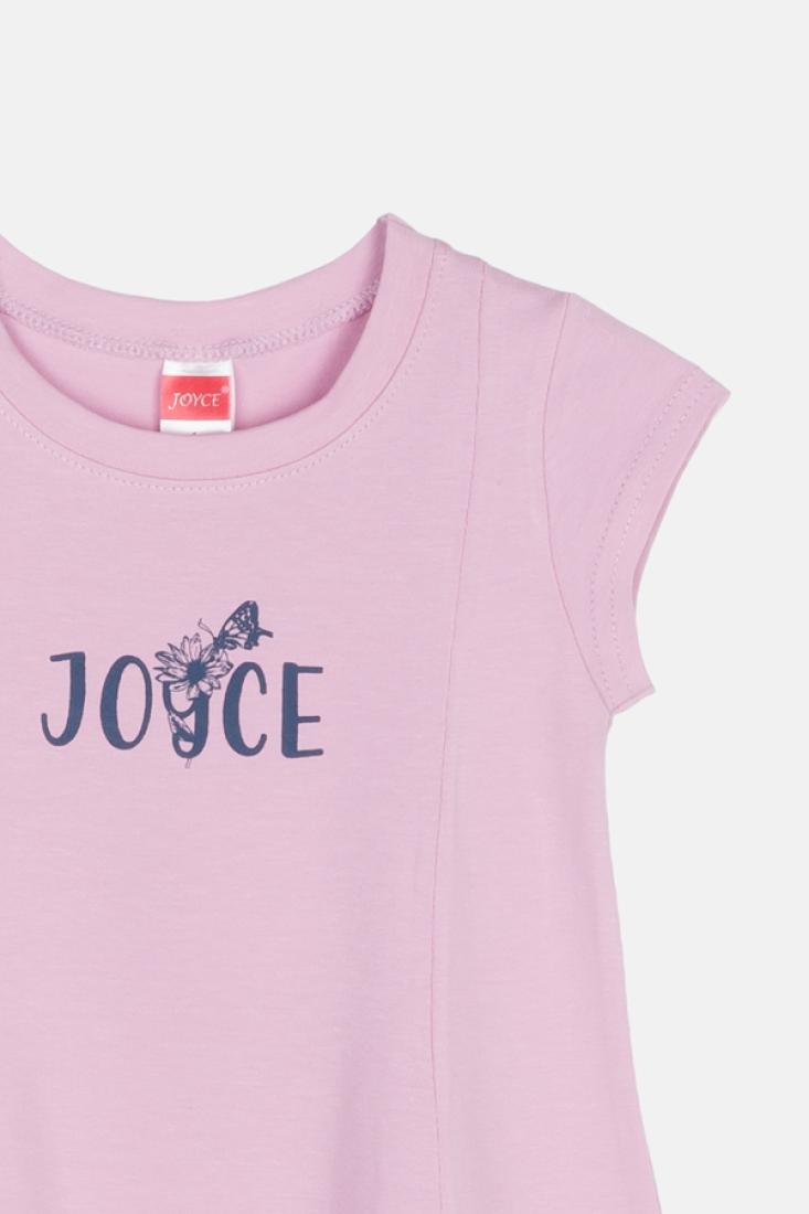 Φόρεμα κοντομάνικο κορίτσι "Cute Joyce" λιλά