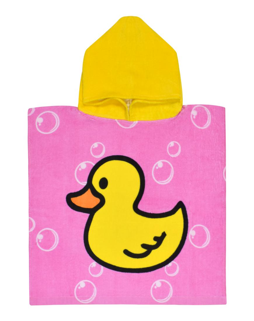 Poncho κορίτσι "Splish splash" ροζ 50χ100