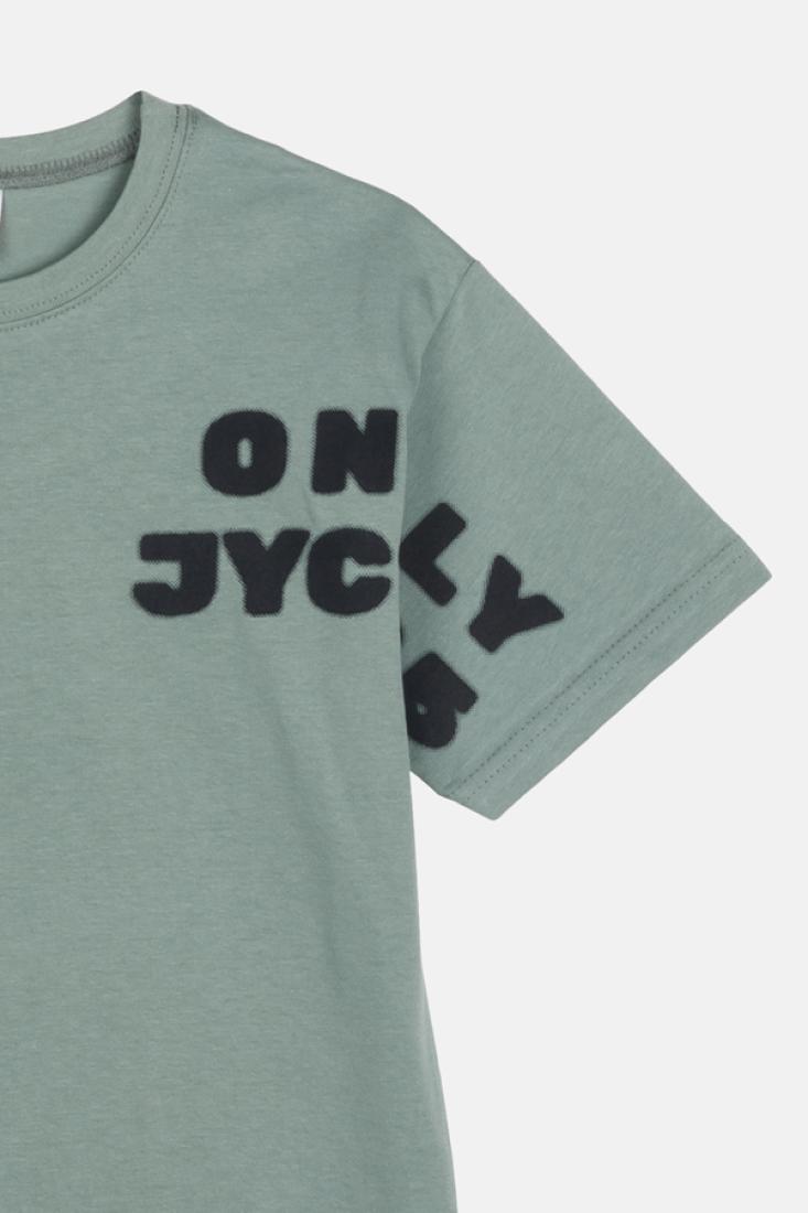 Μπλούζα κοντομάνικη αγόρι "Only Jyc" μέντα