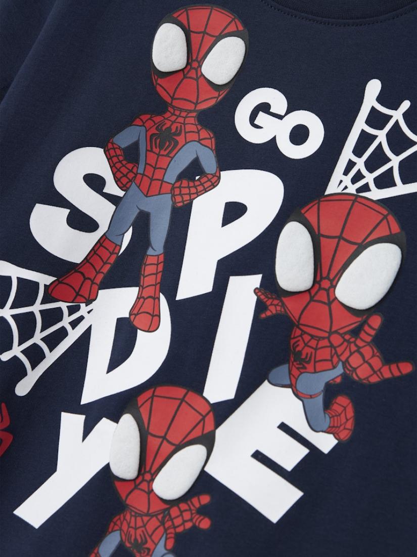 Μπλούζα κοντομάνικη αγόρι "Go spidey" μπλε