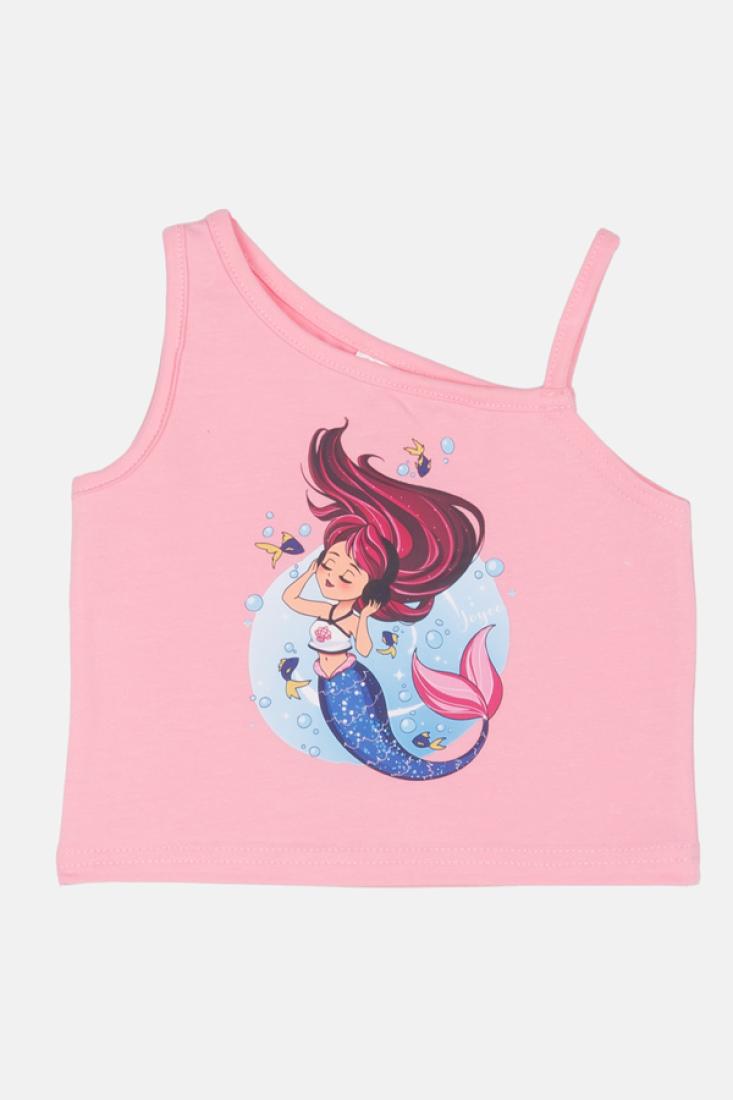 Σετ σορτς κορίτσι "Mermaid" ροζ