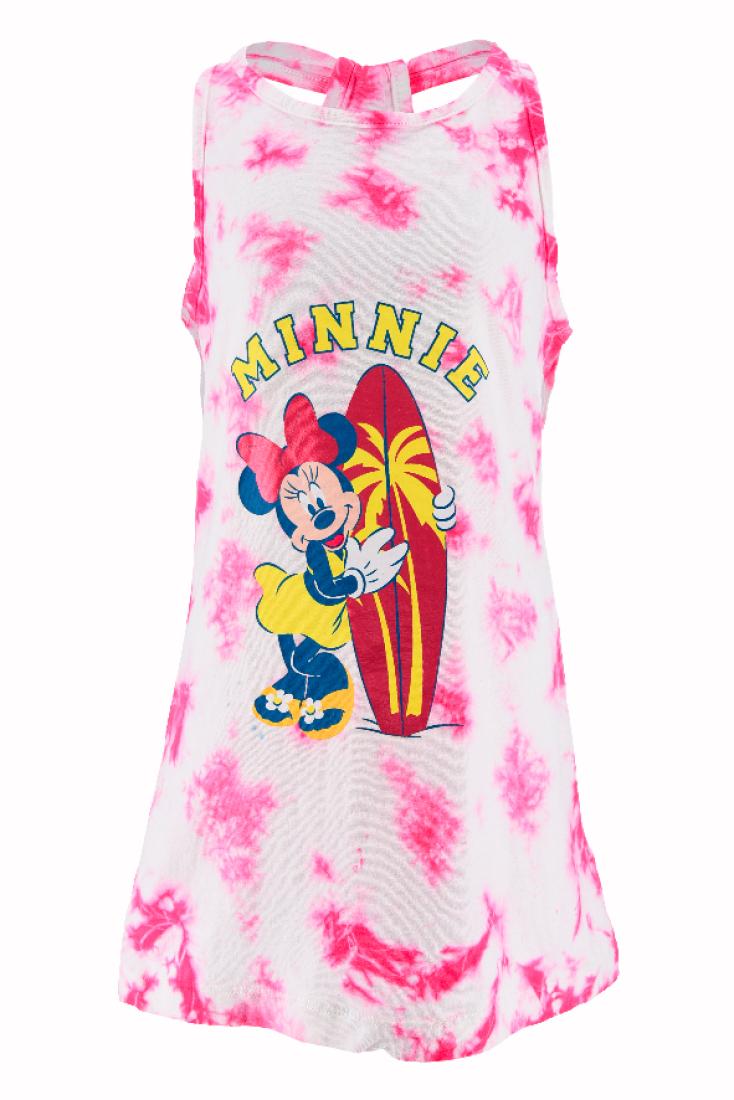 Φόρεμα μακό tie dye κορίτσι "Minnie Mouse Surf" ροζ