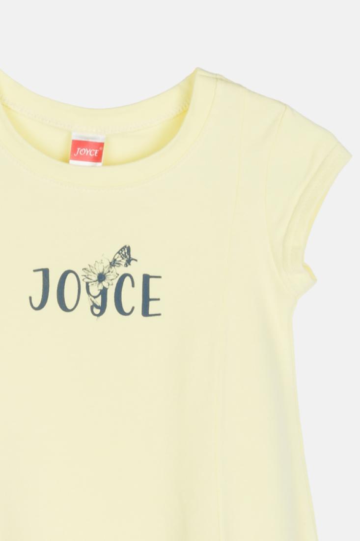 Φόρεμα κοντομάνικο κορίτσι "Cute Joyce" κίτρινο