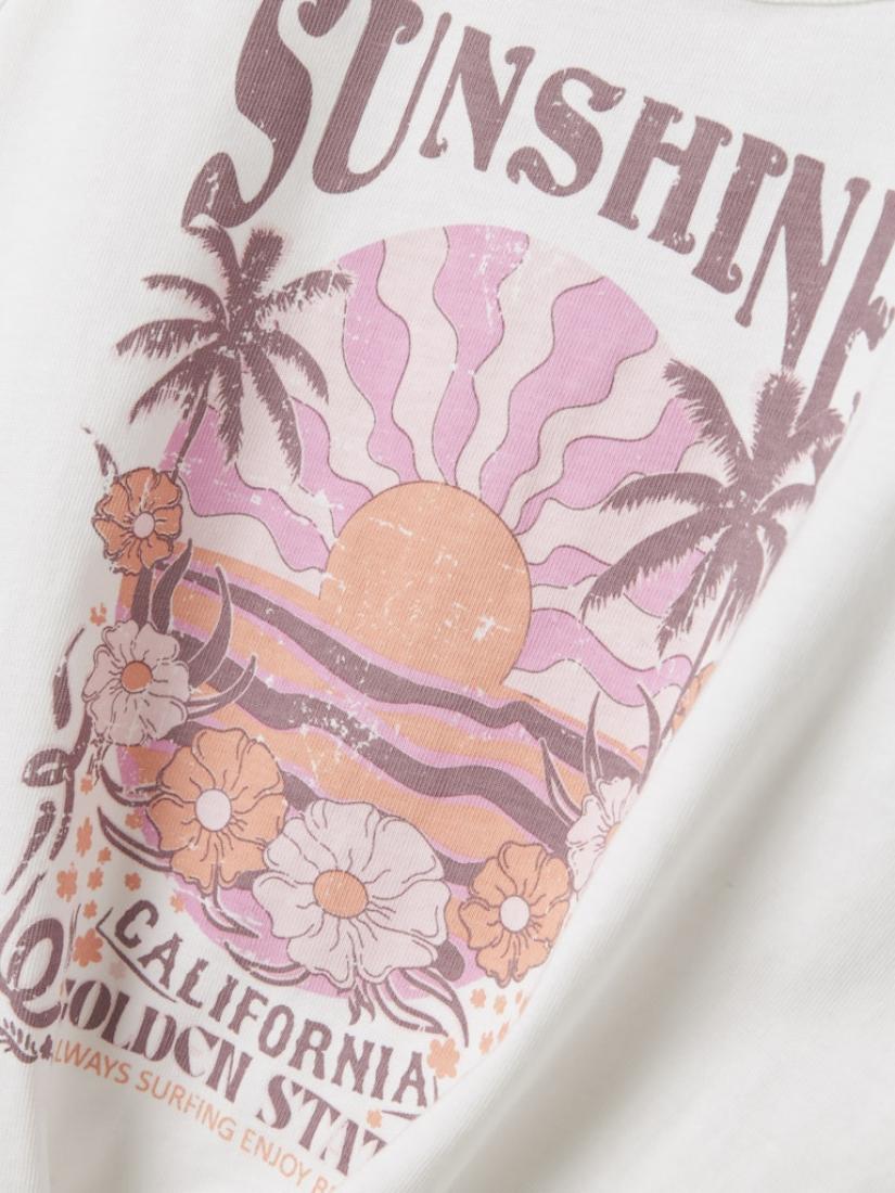  Αμάνικη μπλούζα κορίτσι "Sunshine" λευκή