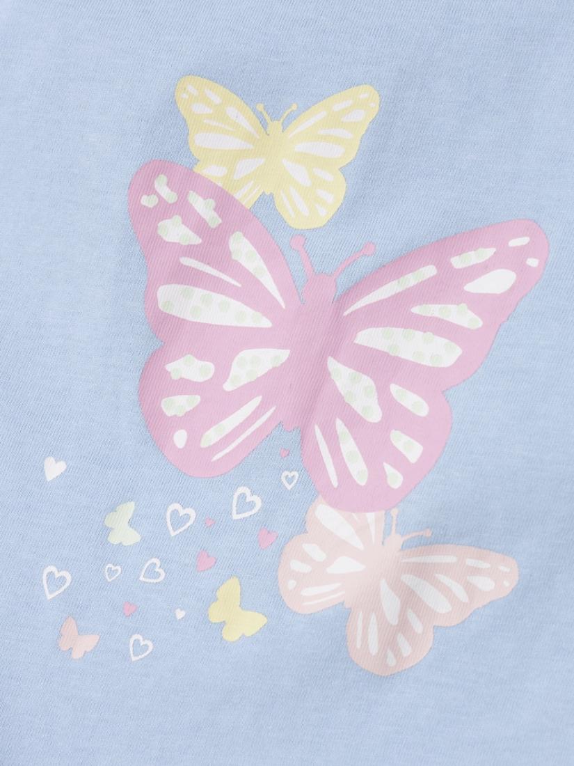 Μπλούζα αμάνικη κορίτσι "Butterflies" γαλάζια