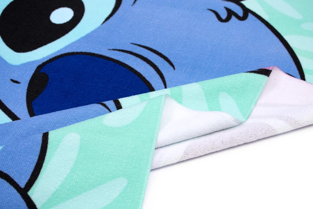 Πετσέτα θαλάσσης αγόρι "Stitch cool" μέντα  70x140