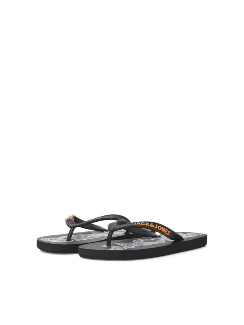 Σαγιονάρες flip flop αγόρι "Palm print" μαύρες 