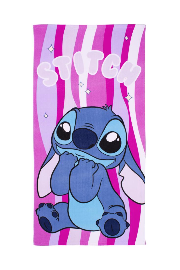 Πετσέτα θαλάσσης κορίτσι "Stitch cute" ροζ  70x140