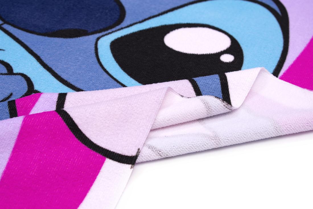 Πετσέτα θαλάσσης κορίτσι "Stitch cute" ροζ  70x140