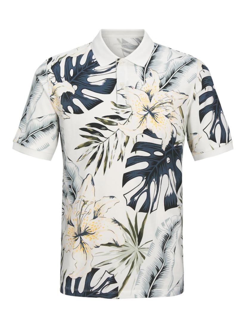 Μπλούζα κοντομάνικη ανδρική polo "Hawaii" εκρού