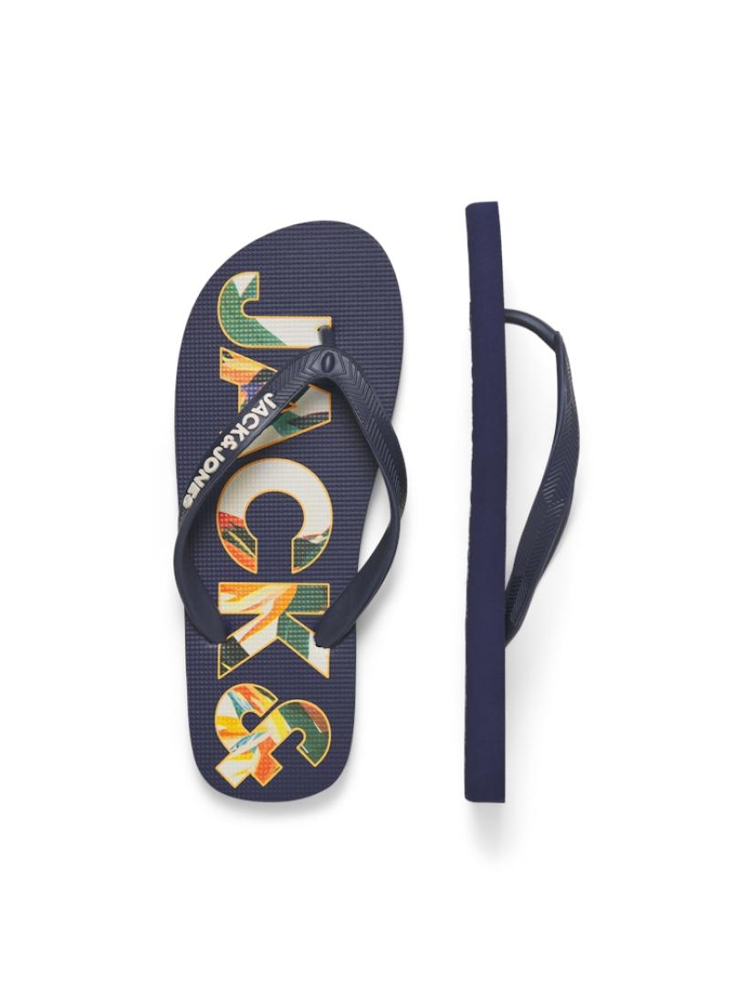 Σαγιονάρες flip flop ανδρικές "Palm print" μπλε