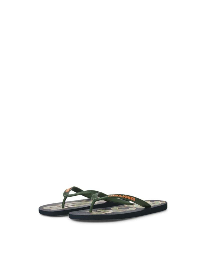 Σαγιονάρες flip flop ανδρικές "Palm print" μπλε-πράσινο