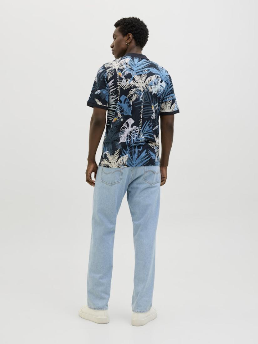Μπλούζα κοντομάνικη ανδρική polo "Hawaii" μπλε