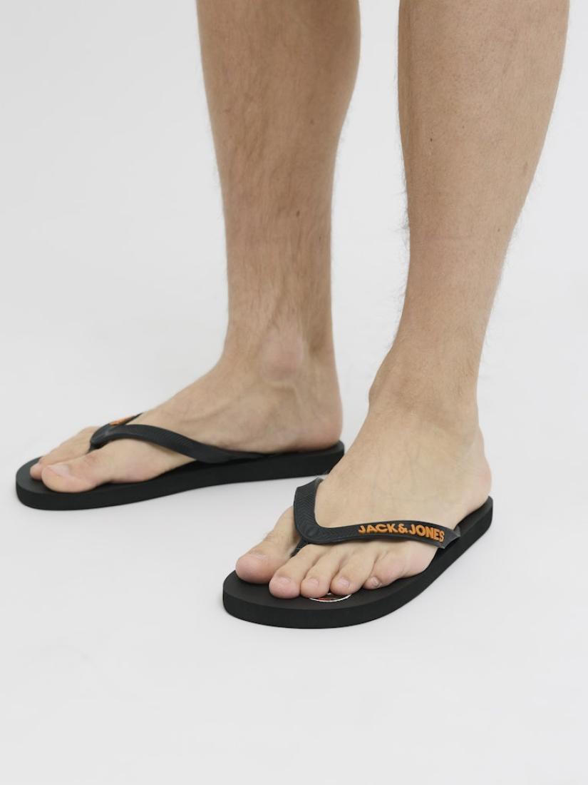 Σαγιονάρες flip flop ανδρικές "Palm print" μαύρες