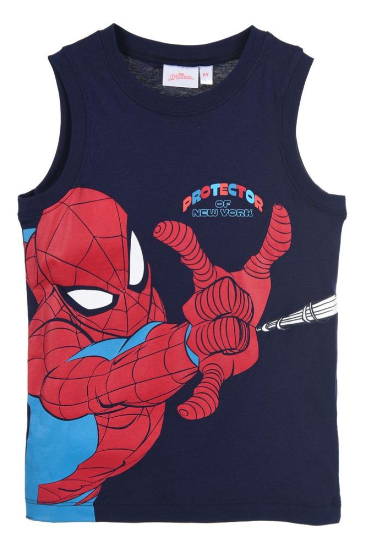 Μπλούζα αμάνικη αγόρι "Spider man protector" μπλε