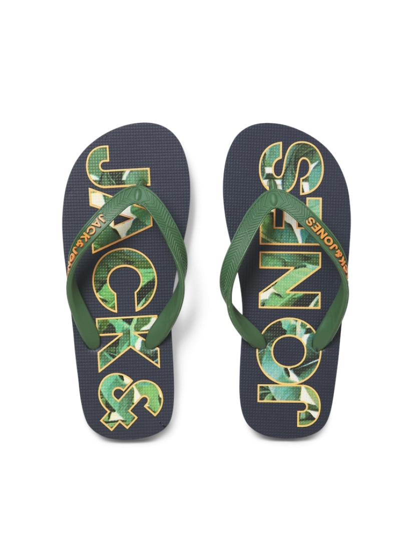  Σαγιονάρες flip flop αγόρι "Palm print" μπλε-πράσινο