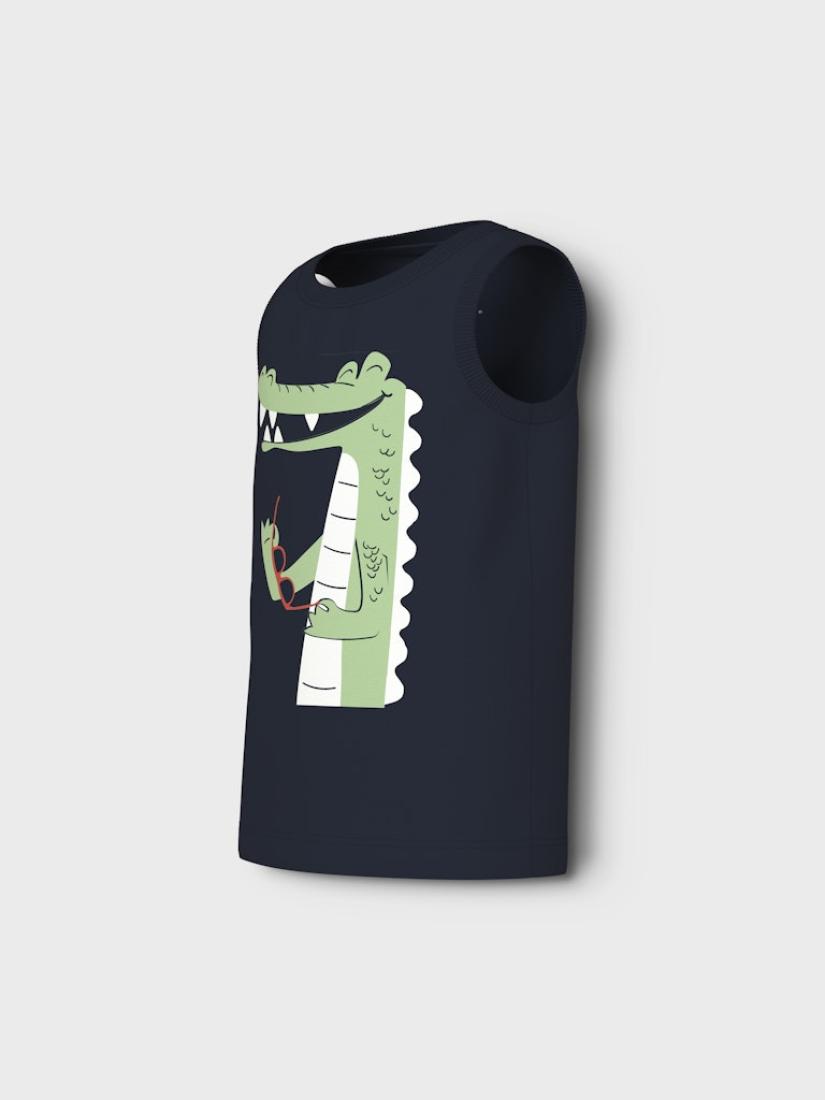 Μπλούζα αμάνικη αγόρι "Alligator" μπλε