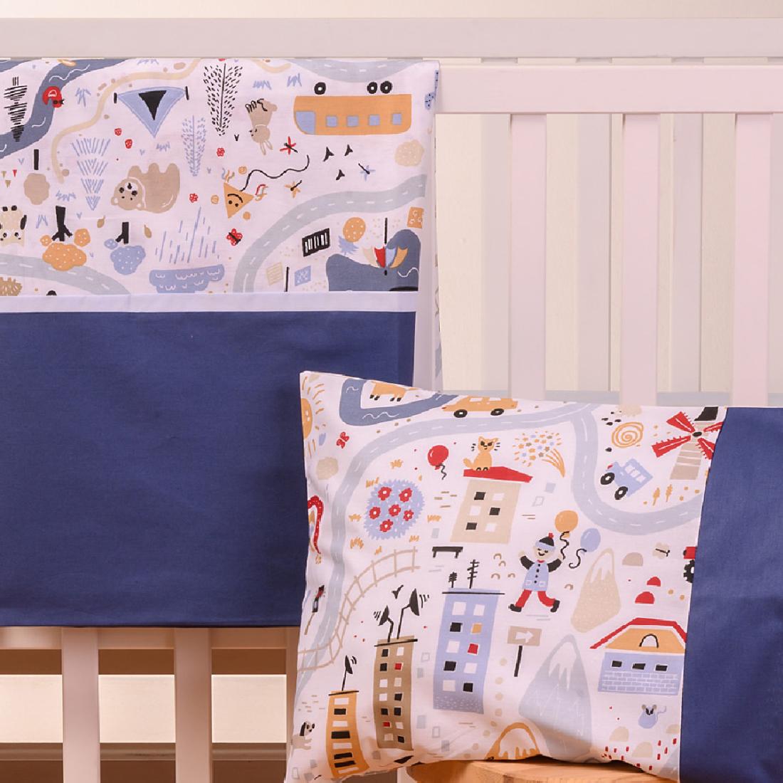 Σετ σεντόνια κούνιας 3 τμχ. "Adventure bed" μπλε (70X140)