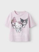 Μπλούζα κοντομάνικη κορίτσι "Hello Kitty and Friends" ροζ