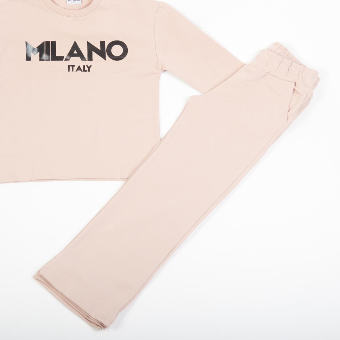 Σετ παντελόνα κορίτσι "Milano" μπεζ