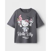 Μπλούζα κοντομάνικη κορίτσι "Hello Kitty and Friends" γκρι