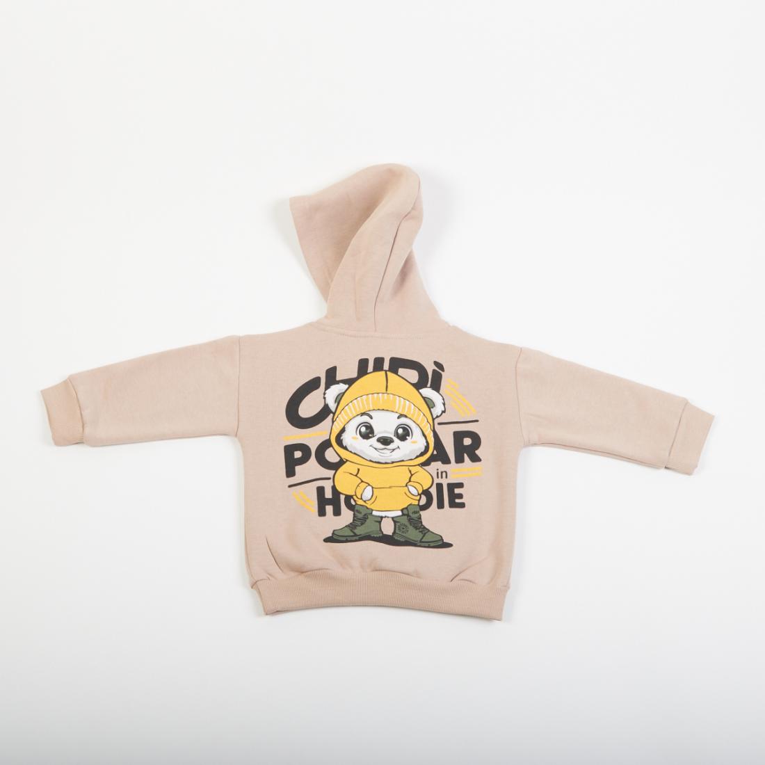 Σετ φόρμας αγόρι "Polar in the hoodie" μπεζ