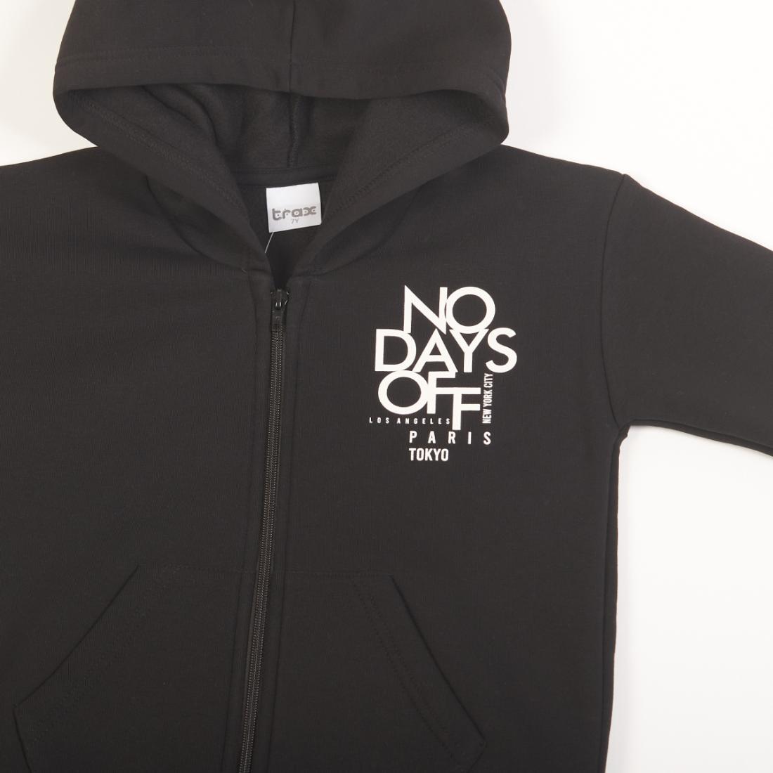 Ζακέτα αγόρι "No days off" μαύρη