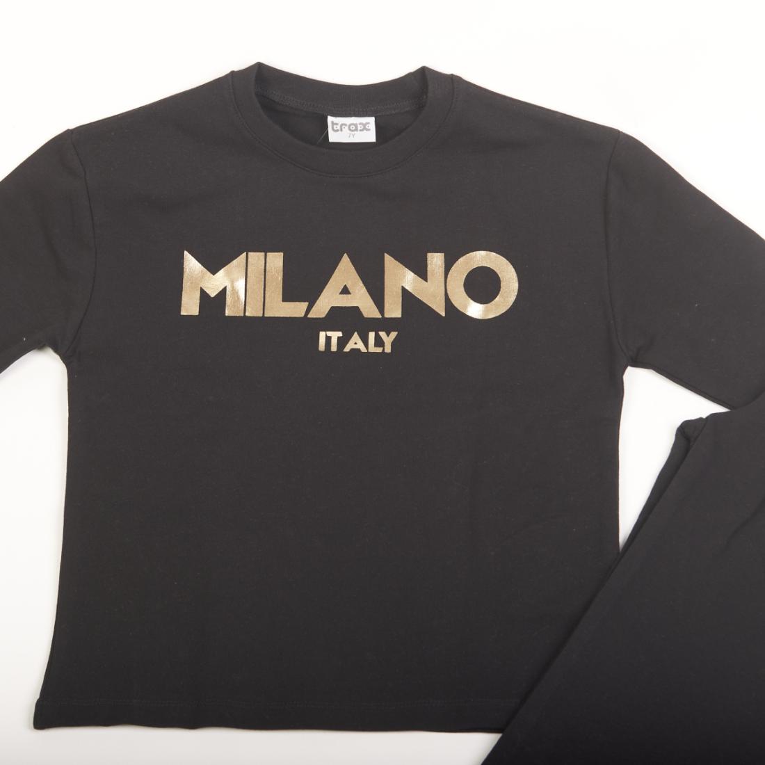 Σετ παντελόνα κορίτσι "Milano" μαύρο