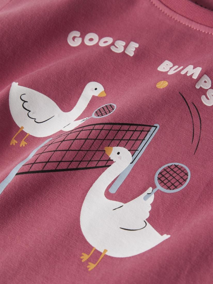  Μπλούζα μακρυμάνικη κορίτσι "Goose bumps" Φούξια 