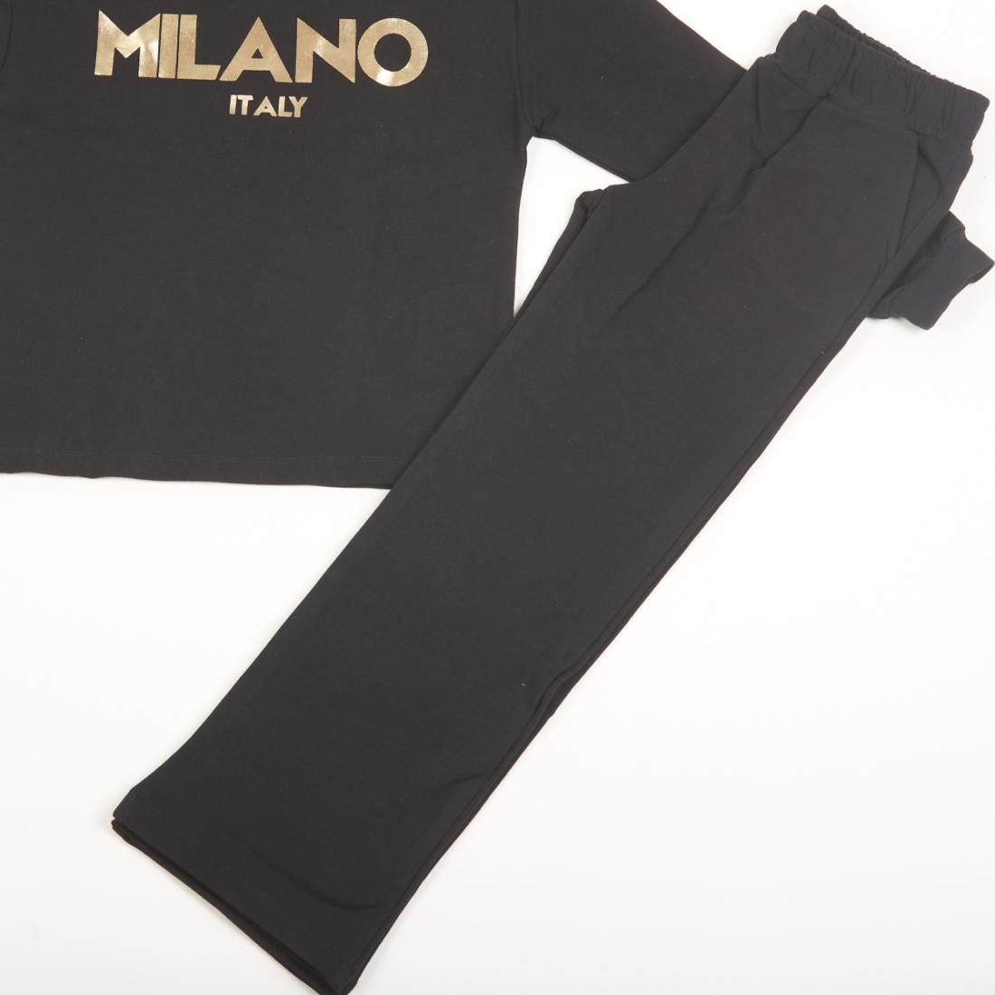 Σετ παντελόνα κορίτσι "Milano" μαύρο