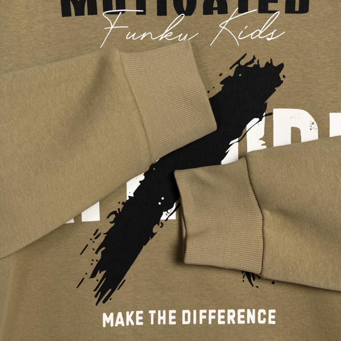 Μπλούζα φόύτερ αγόρι "Attitude" χακί