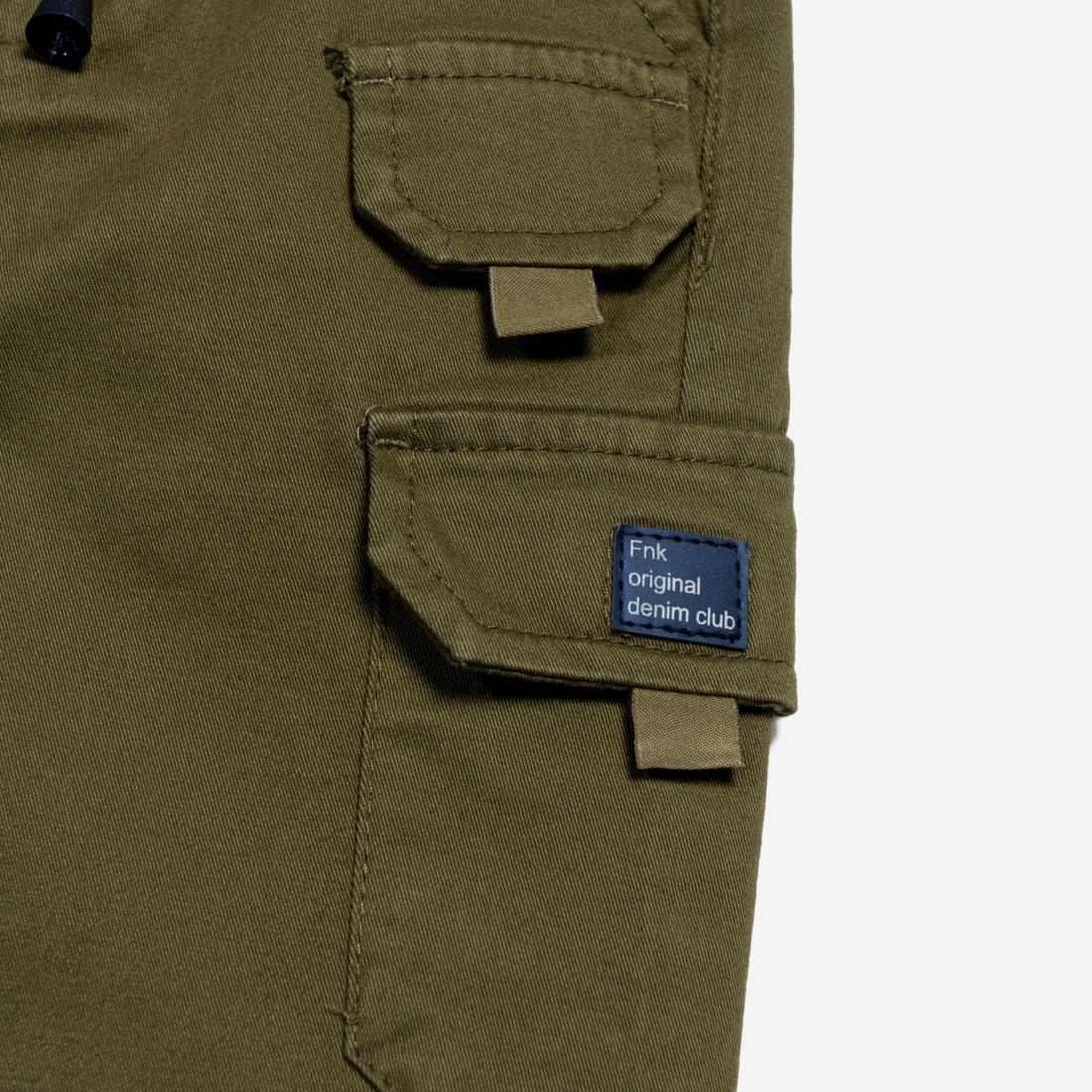 Παντελόνι cargo αγόρι "Fnk original" χακί