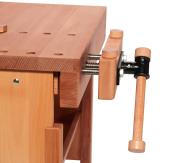 Carpenter's bench with 4 wooden hooks (79x46x60cm), Gluckskafer