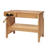 Carpenter's bench with 4 wooden hooks (79x46x60cm), Gluckskafer