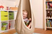 LA SIESTA® Joki Teddy - Organic Cotton Kids Hanging Nest with Suspension