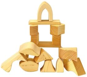 Natural tone wooden toys