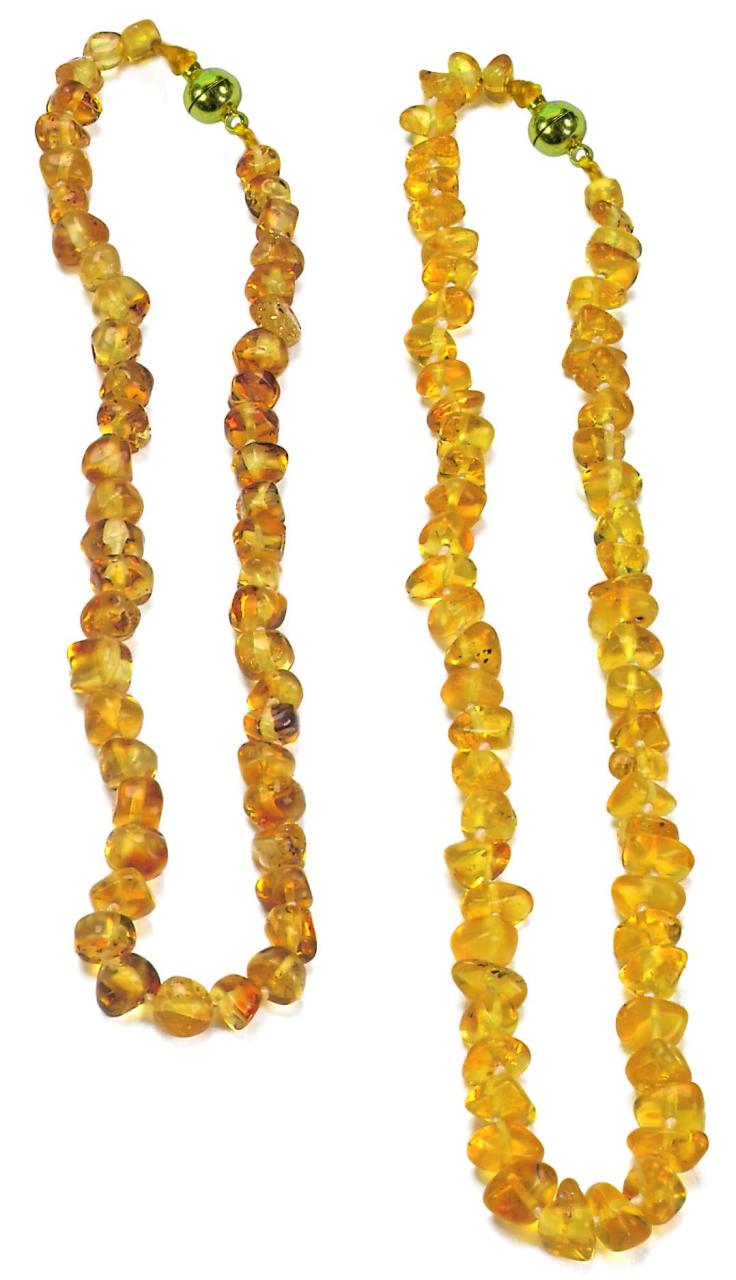 Amber necklace 36-38 cm in honey color, Glückskäfer®