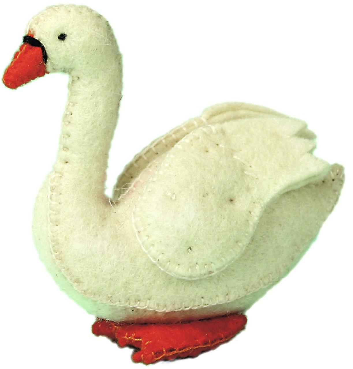 "Swan" 8x7cm 100% wool (felt), Glückskäfer®