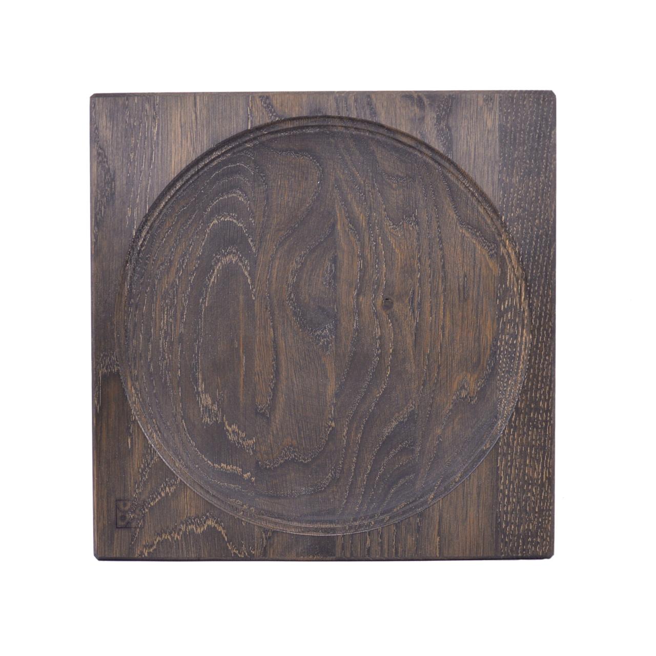 Black Oak plate for Svoures 25x25cm Mader