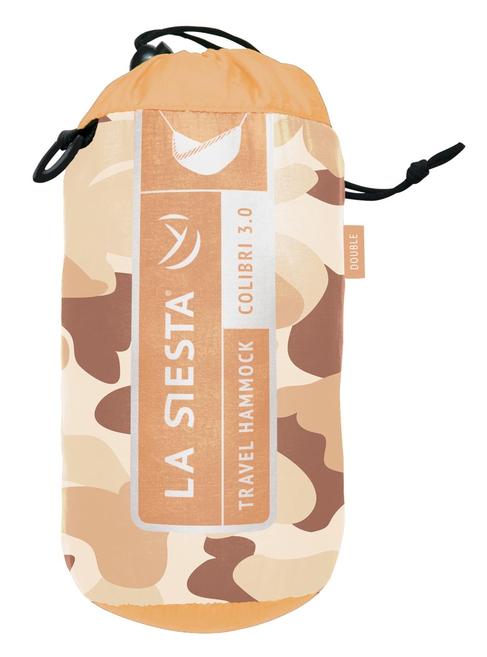 LA SIESTA® Colibri 3.0 Camo Sahara - Double Travel Hammock with Suspension