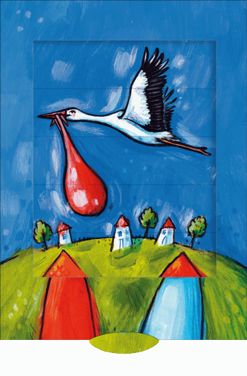 Live card "Stork" BÄRENPRESSE & CURIOSI