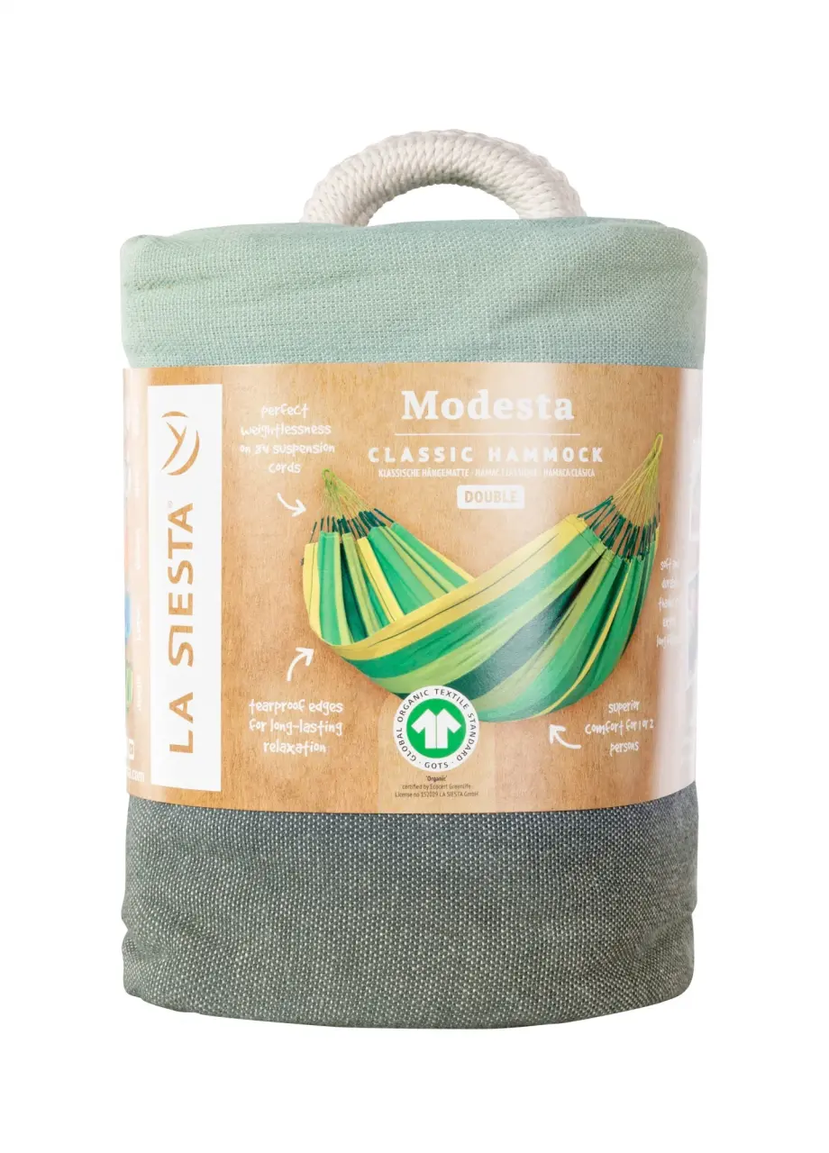 Modesta Olive - Organic Cotton Double Classic Hammock  