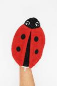 Bath sponge, glove doll Ladybug (15x18cm-small) Fürnis