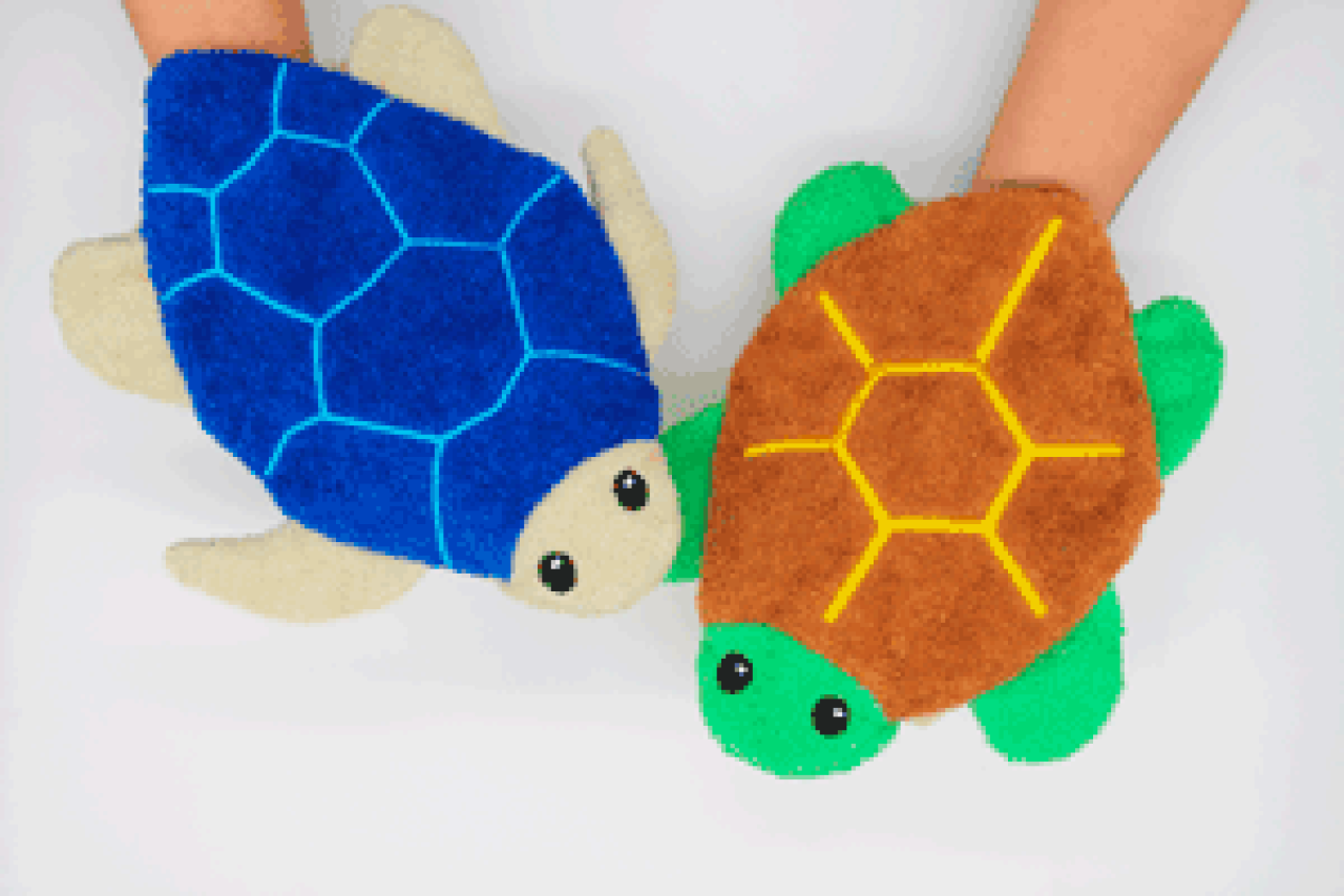 Bath sponge, sea turtle glove doll (13x16cm-small) Fürnis