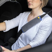 Seat Belt Cushions - Gray Towel - Variable Color Lining