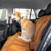 Dog Car Cover - Denim Fabric - Orange