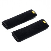 Seat Belt Cushions - Black Towel - Variable Color Lining