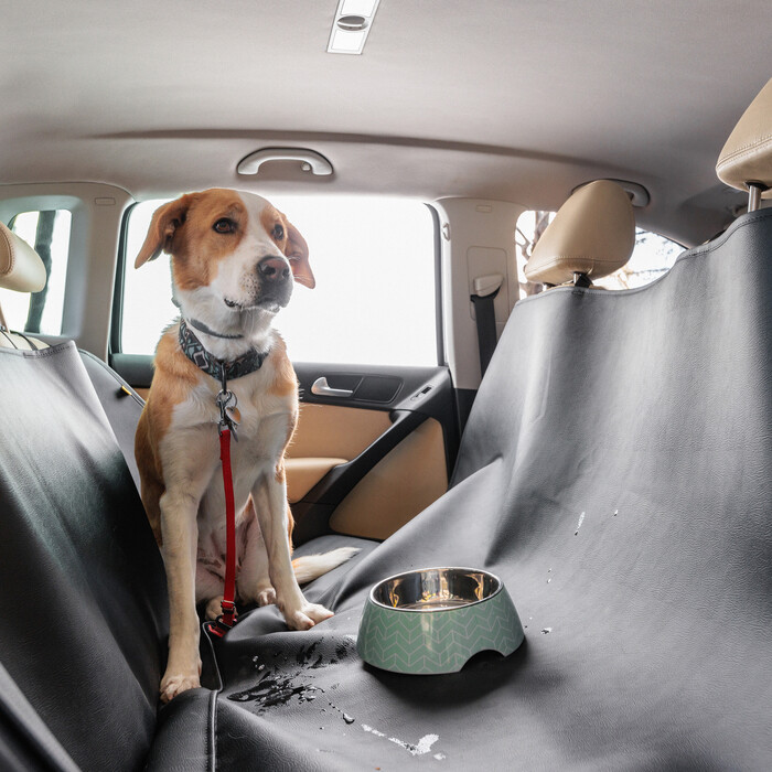 Waterproof Car Seat Dog Cover with Front Headrest Application