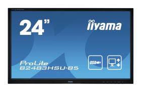 IIYAMA used οθόνη B2483HSU LED, 24" 1920x1080, VGA/DVI/DisplayPort, χωρίς βάση, Grade B
