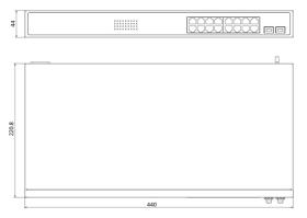 HIKVISION Managed switch DS-3E1518P-SI, 16x PoE & 2x SFP ports, 1000Mbps